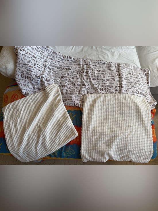 Other - Neutral Waffle Knit Pillow or Cushion Covers - Cream Set